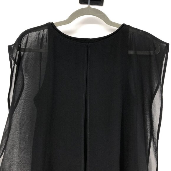 NWT Marciano black scoop  neck tunic sleeveless flowy blouse elasticated waist S - Picture 4 of 13